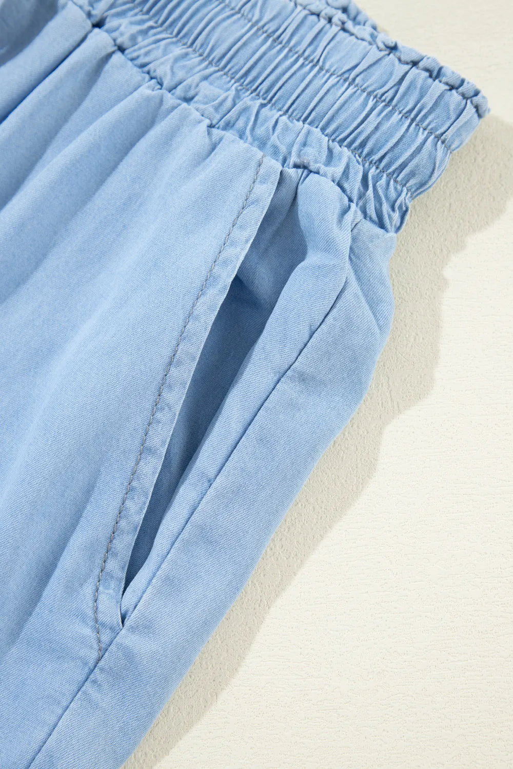 Drawstring Wide Leg Jeans 
