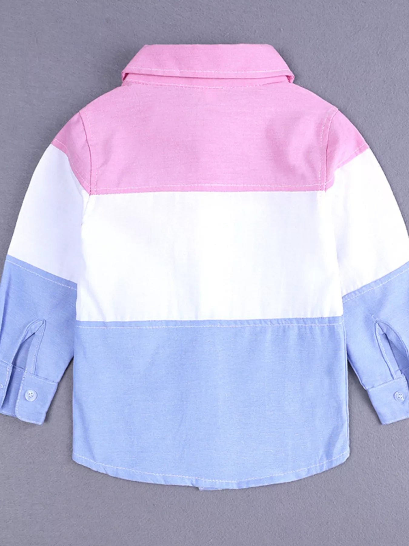 Children's Color Block Shirt & Ripped Jeans Set 