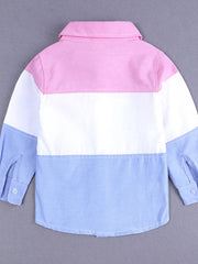 Children's Color Block Shirt & Ripped Jeans Set 