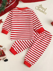 Children's Christmas Striped Pajama Set 