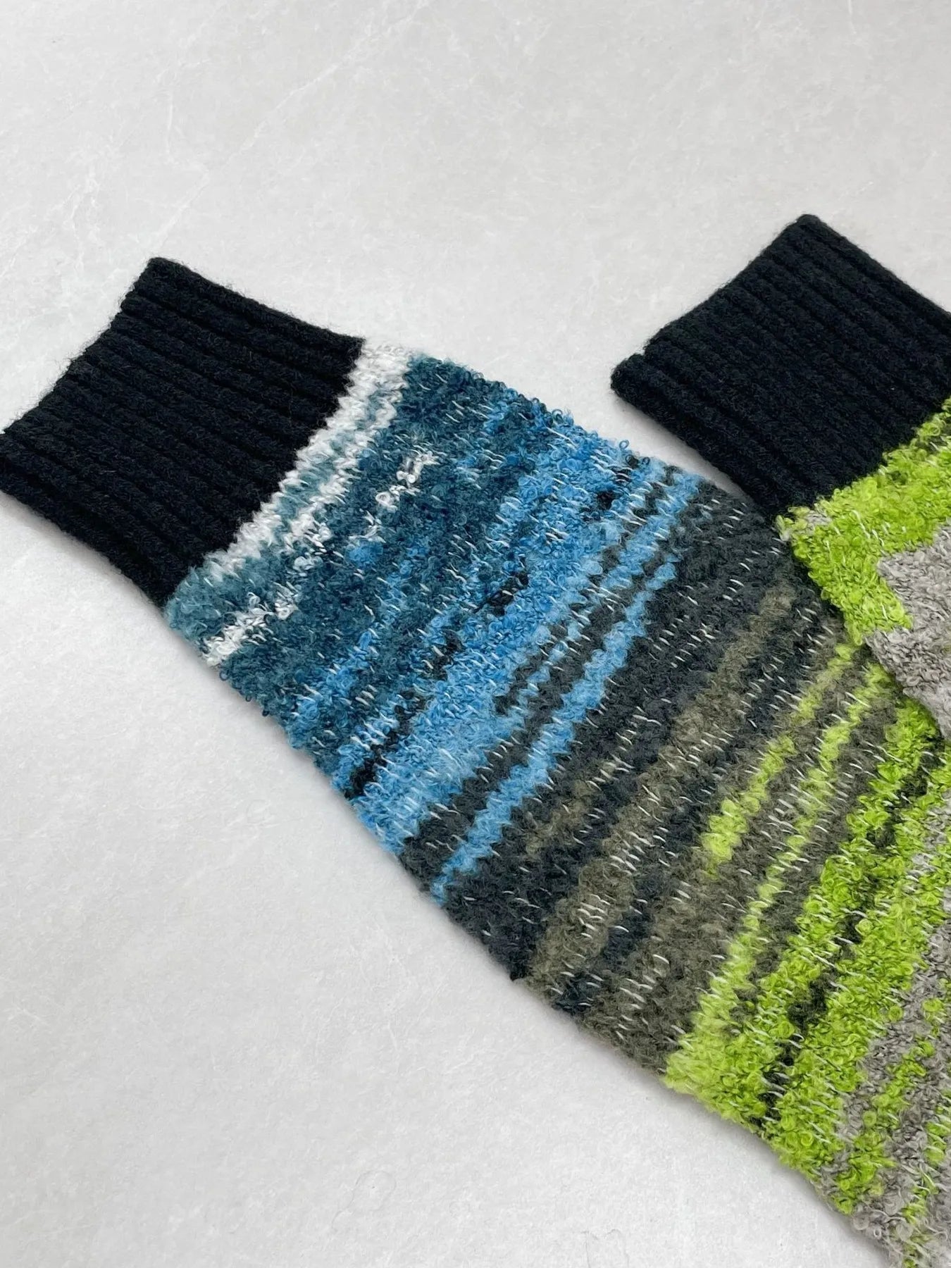 Gradient Stripe Button-Up Cardigan 