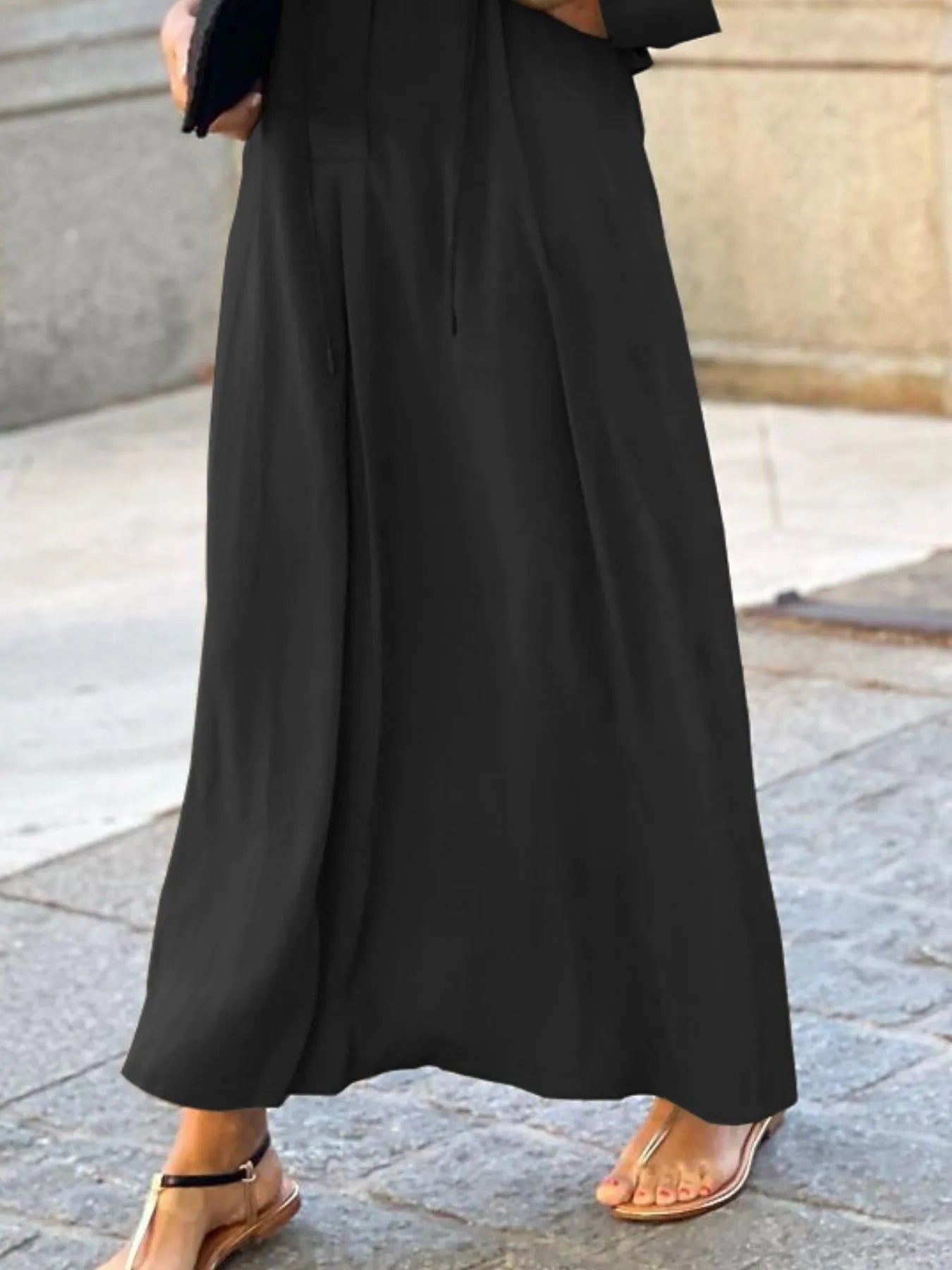 Full Size Solid Color Maxi Shirt Dress Plus Size 