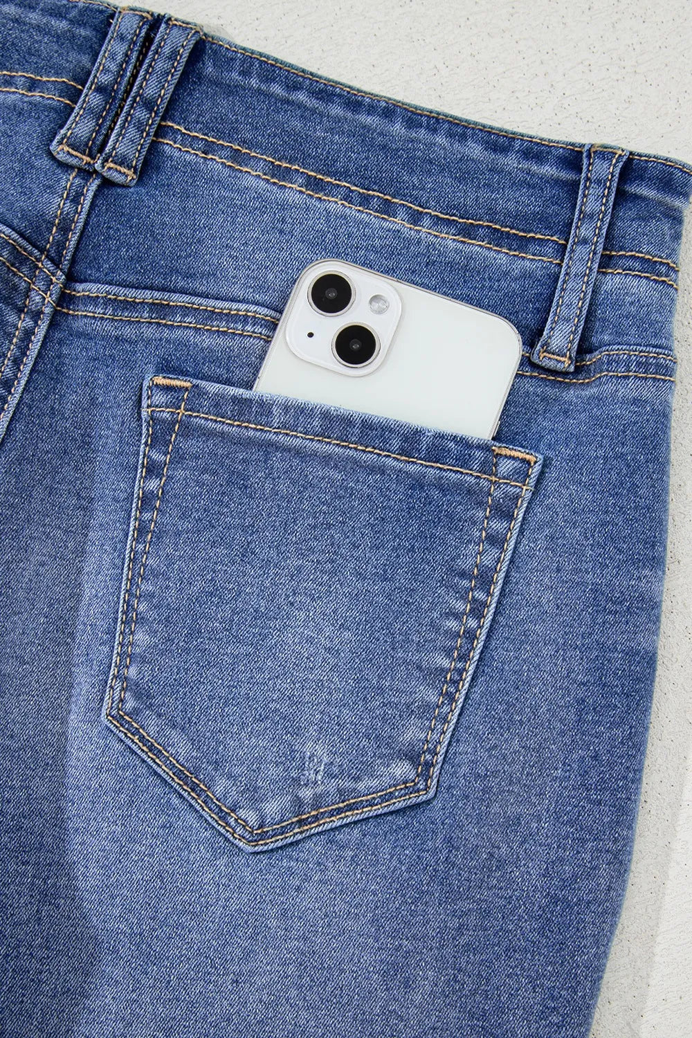 High-Waisted Wide-Leg Vintage Wash Jeans 