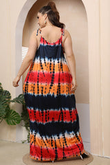 Plus Size Tie-Shoulder Maxi Dress 