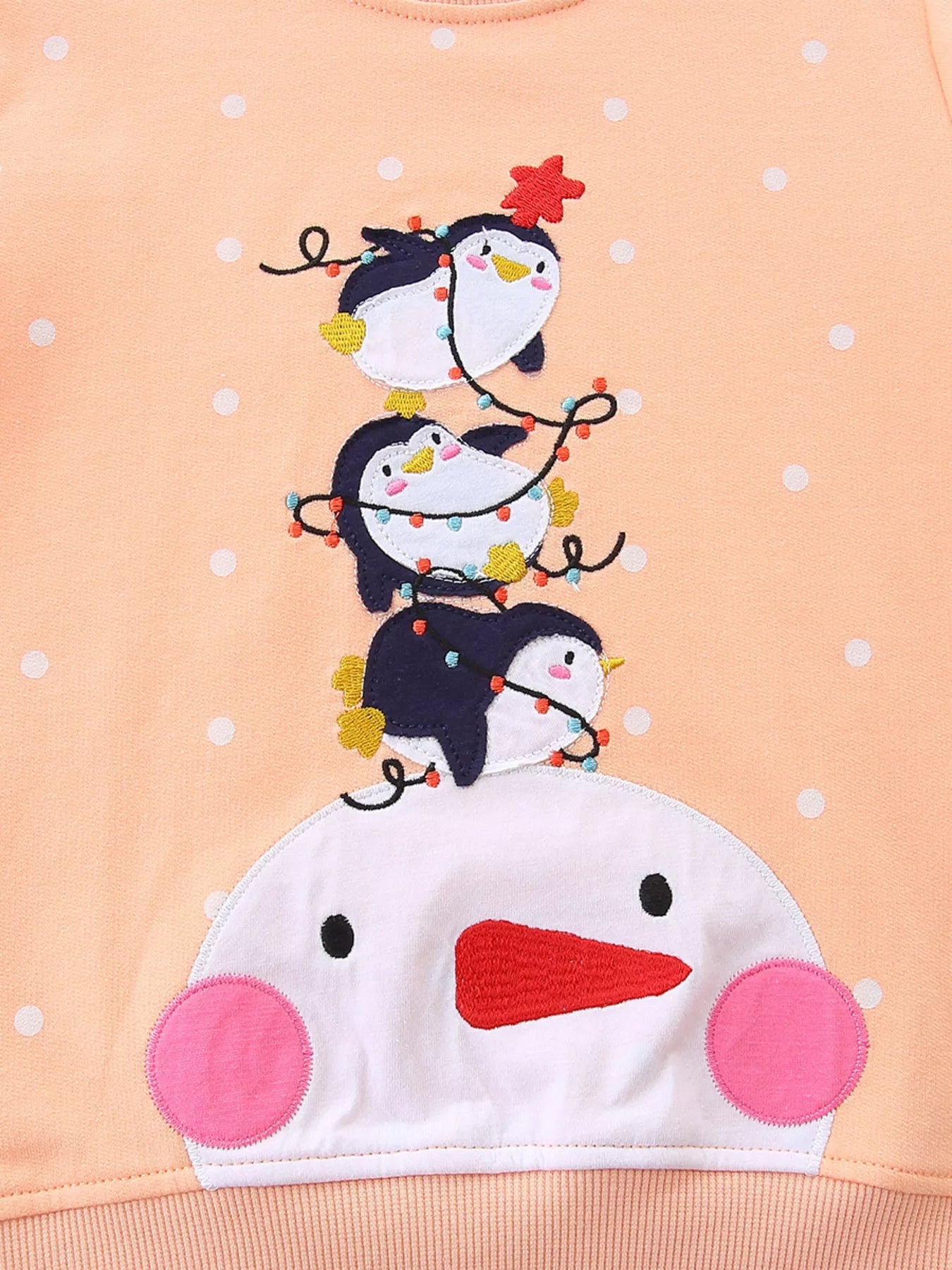 Children's Penguin Round Neck Sweatshirt 