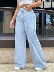 High-Waisted Wide Leg Jeans 