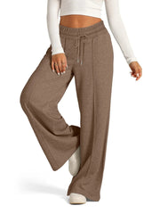 Full Size Drawstring Relaxed Fit Wide Leg Pants Plus Size 