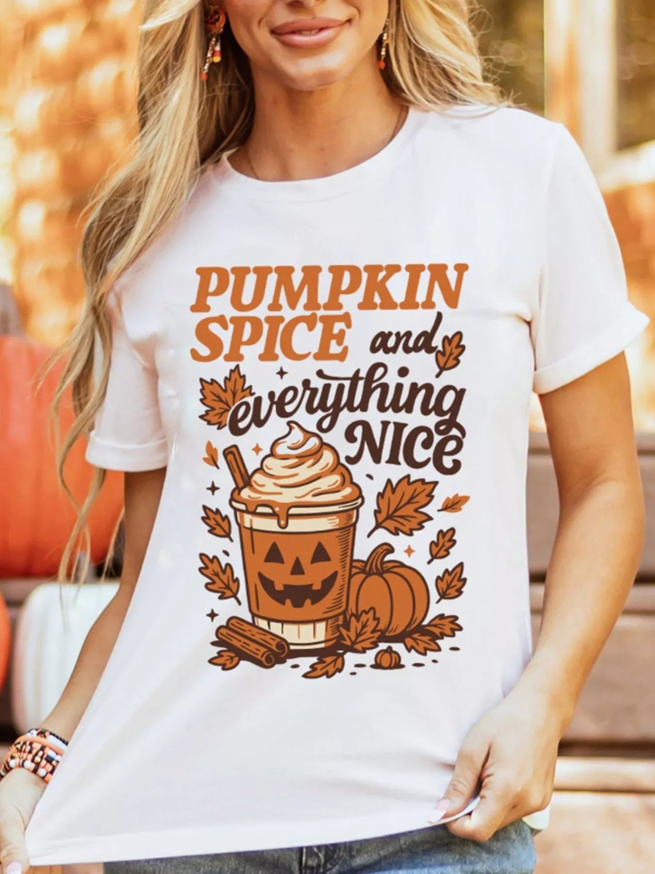 Fall Vibe Thanksgiving Graphic T Shirt 