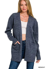 Zenana Open Front Sweater Cardigan 