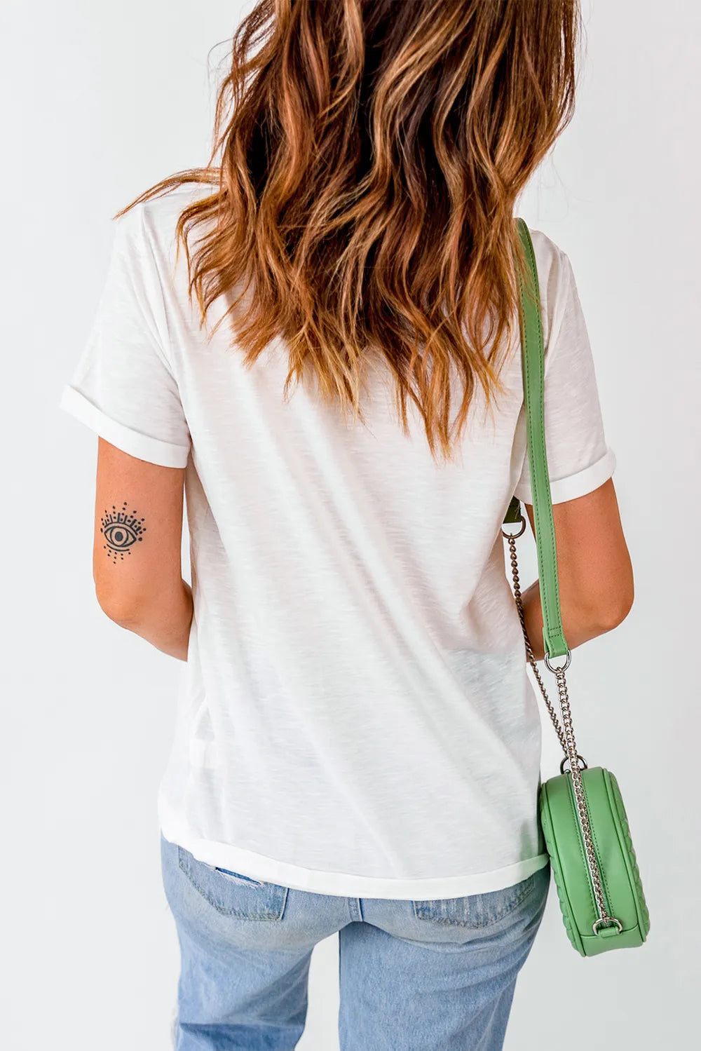 NOT LUCKY JUST BLESSED Round Neck T-Shirt 