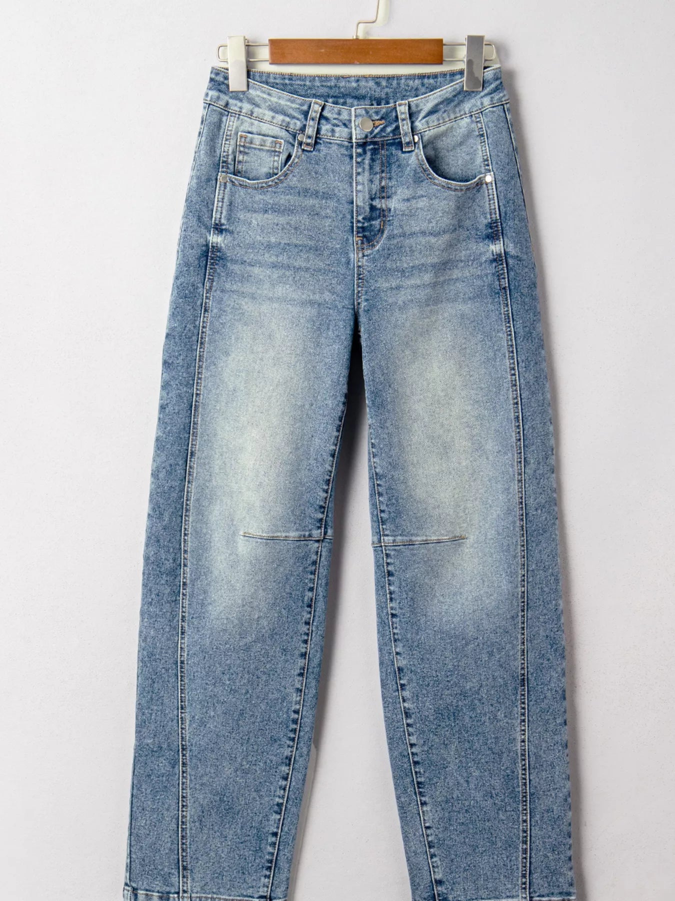Vintage Washed Seam Detail Shift Jeans 