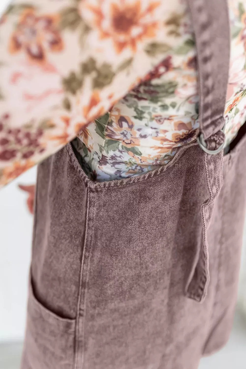 Vintage Wash Denim Overall Dress 
