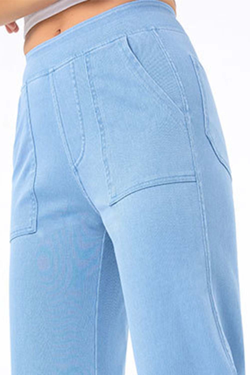 Pocketed Long Jeans 