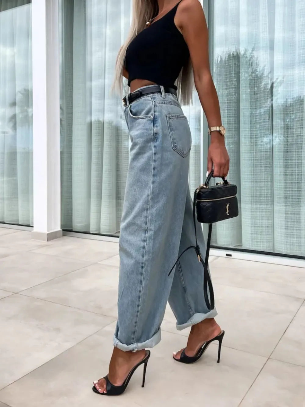 High Waist Wide Leg Jeans 