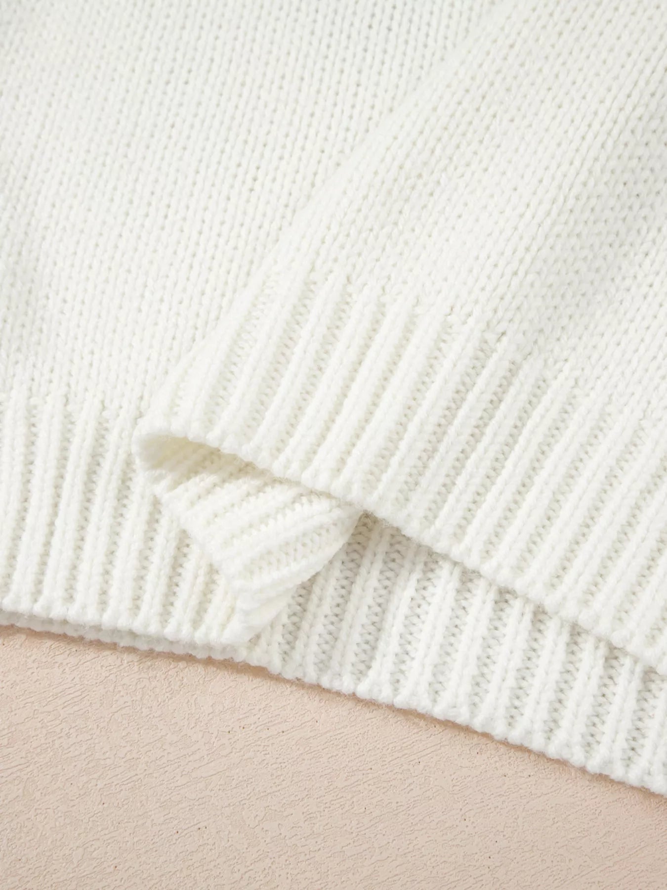 Embroidered Bow Boots Graphic Drop Shoulder Sweater 