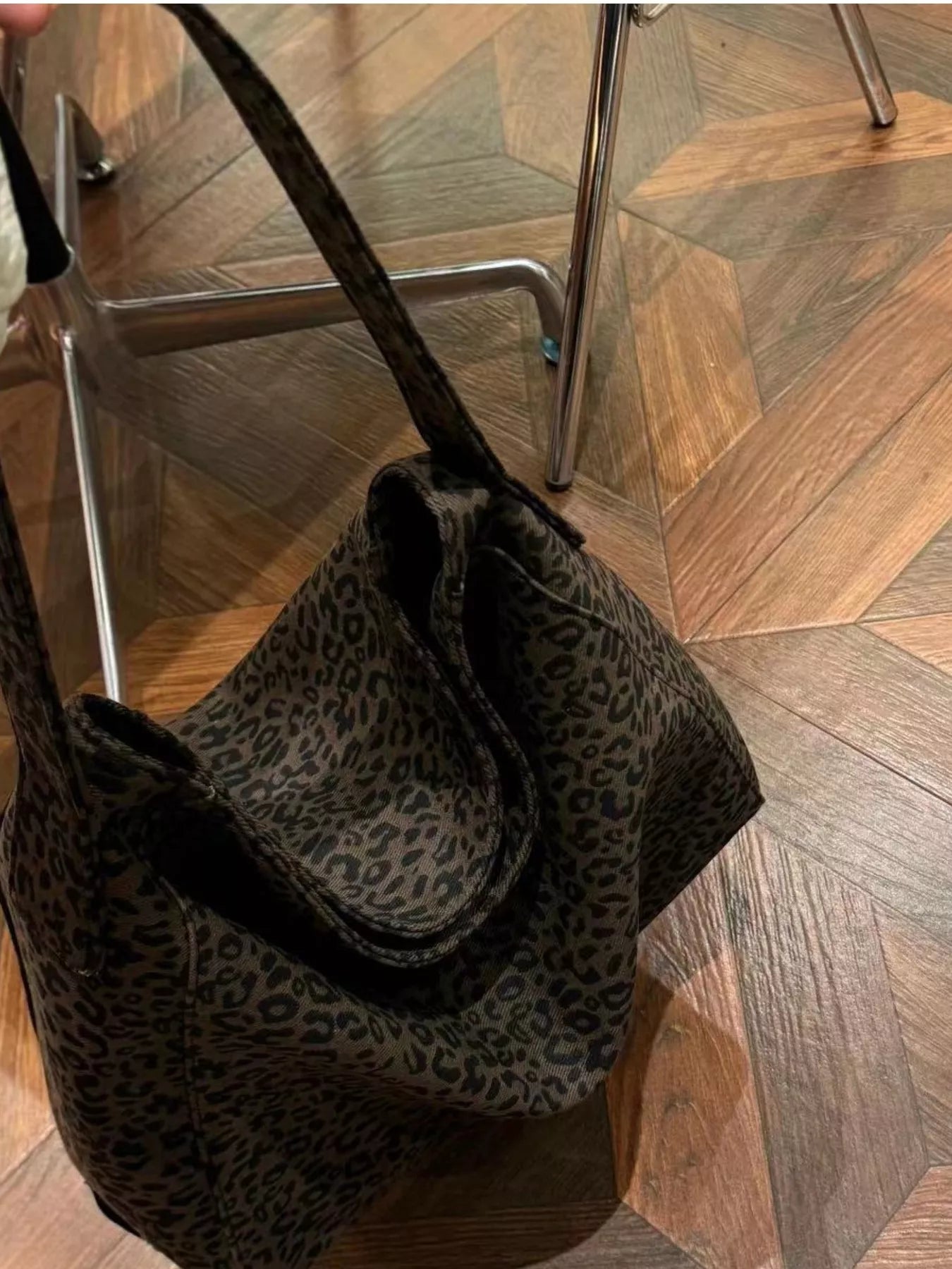 Leopard Print Tote Bag 