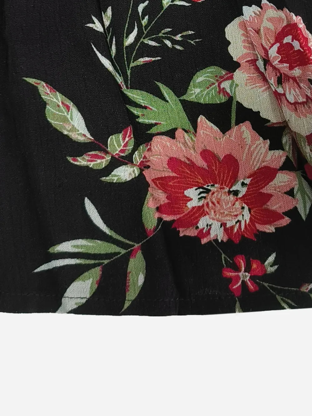 Plus Size Floral Flare Sleeve Dress 
