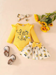 Children's Little Lady Bee-Themed 3-Piece Set 