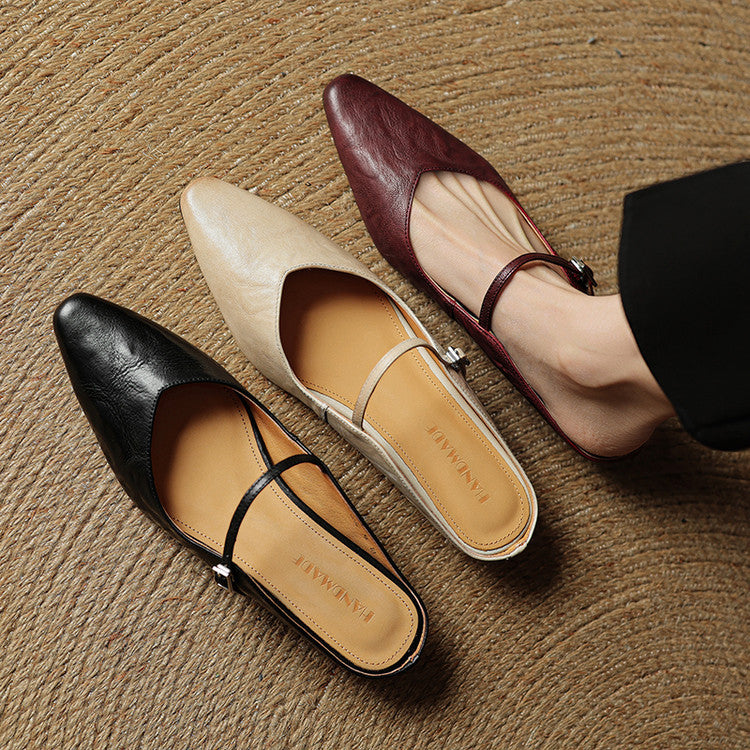 Bella Women's Mules | Genuine Leather, Comfortable Design 