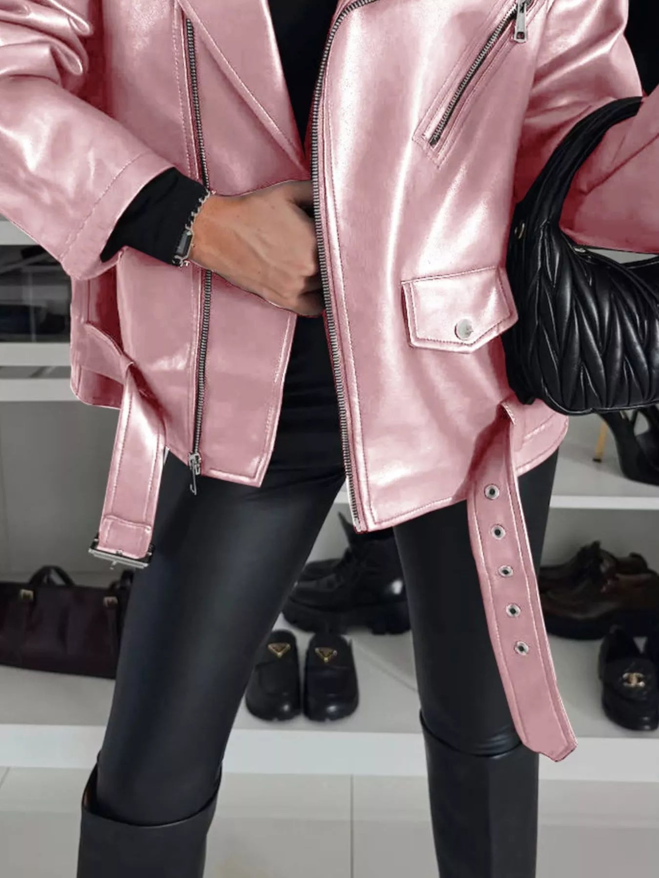 Full Size Zip Up Long Sleeve Jacket Plus Size 
