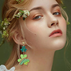 Lucky Clover Dangle Earrings 