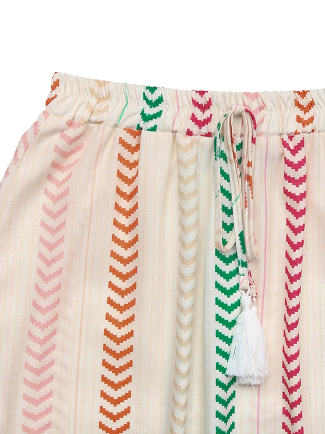 Frill Printed Maxi Skirt 