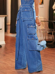 Wide Leg Cargo Jeans 