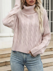 Cable Knit Turtleneck Sweater 