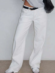 Wide Leg Jeans with Pockets 