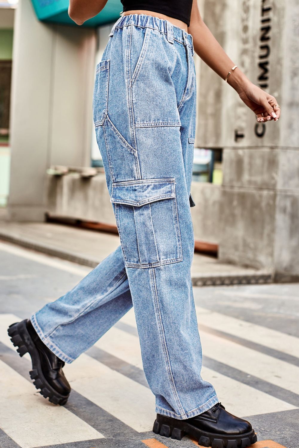 Loose Fit Long Pants with Pockets 