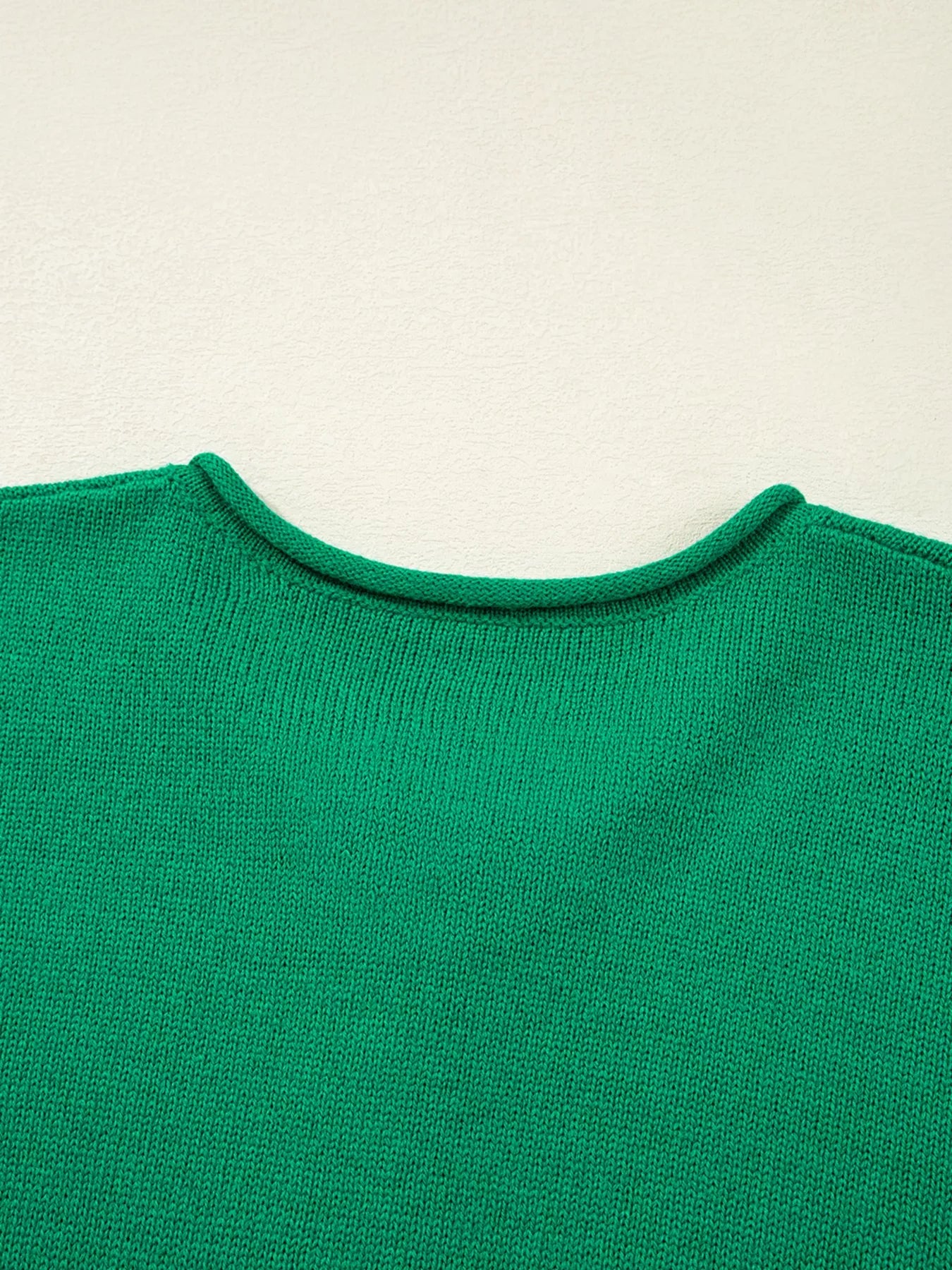 Solid Color Knit Button Drop Shoulder Sweater Cardigan 