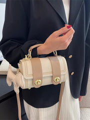 Leather Crossbody Bag with Charm 