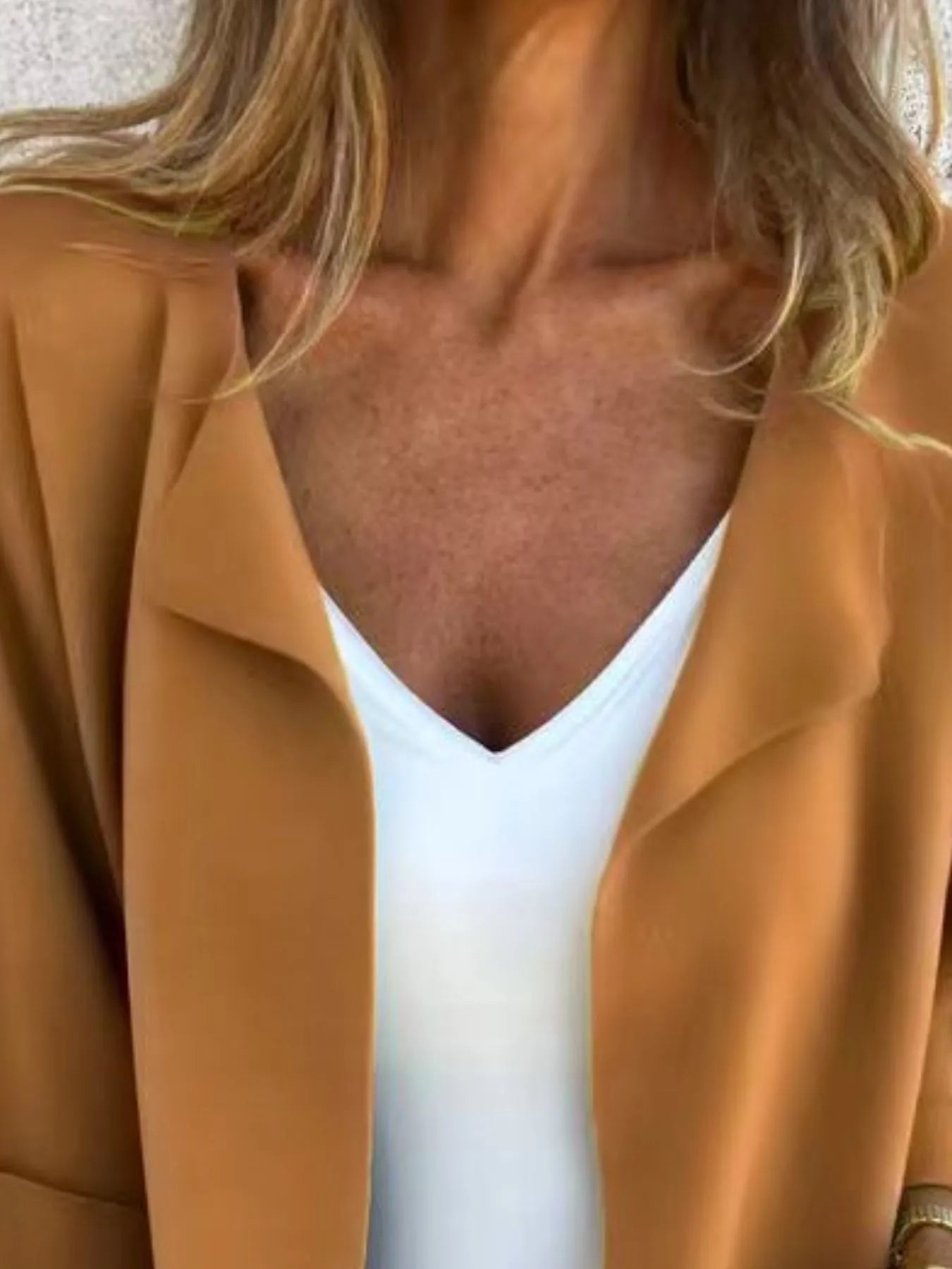 Full Size Open Front 3/4 Sleeve Cardigan Plus Size 