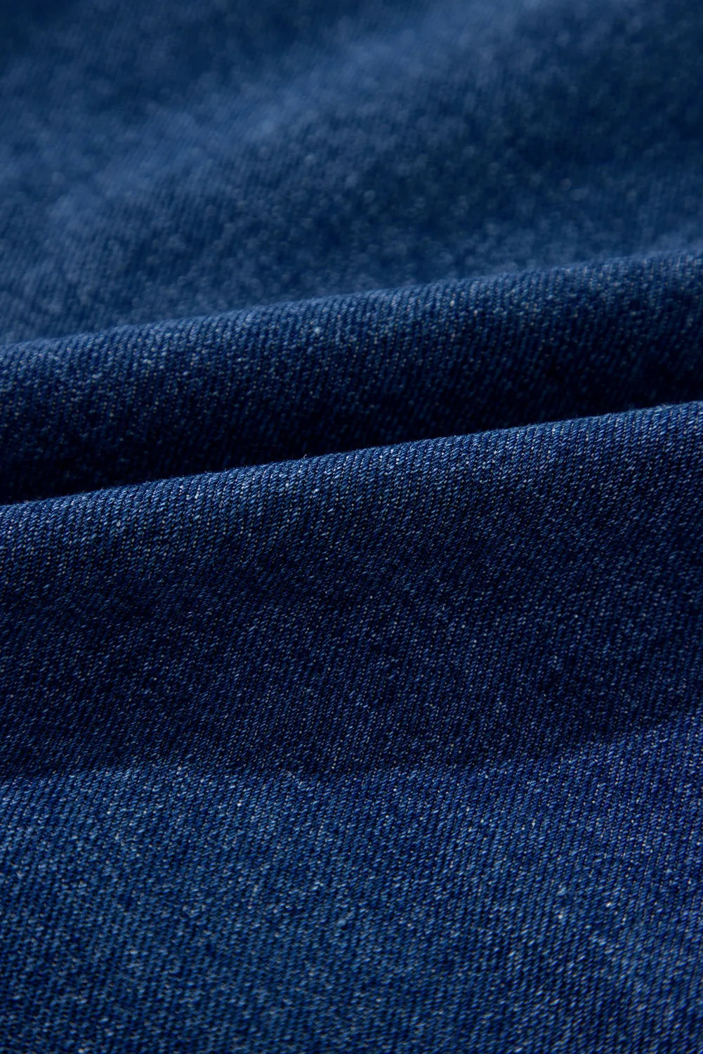 Raw Hem Long Sleeve Denim Jacket 