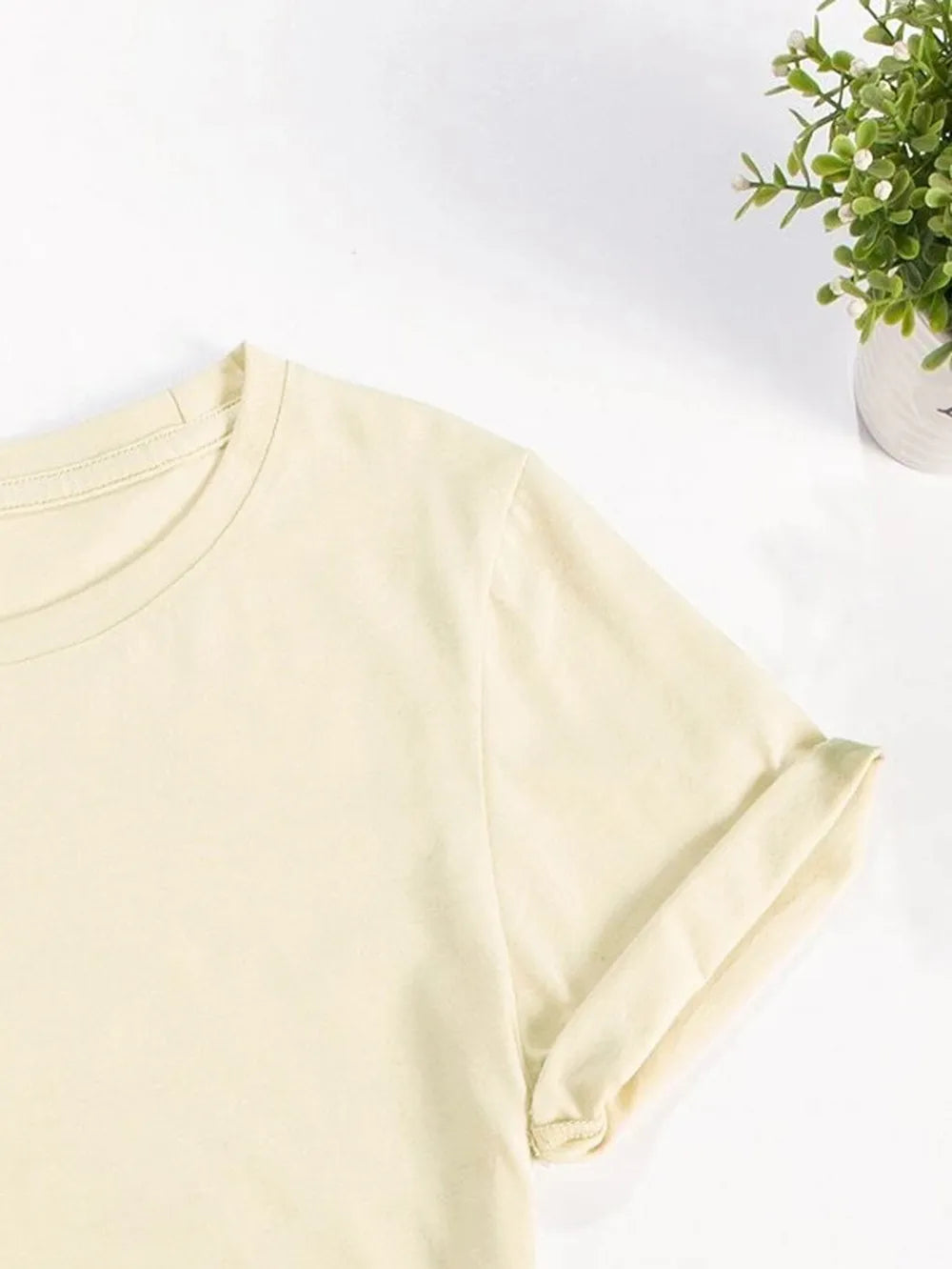 Lucky Clover Round Neck Short Sleeve T-Shirt 