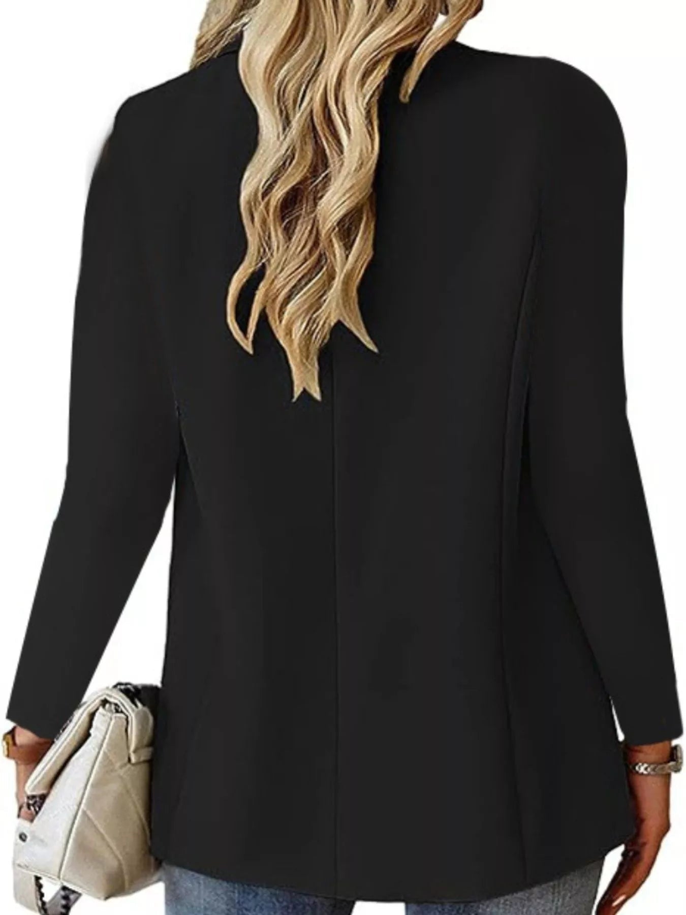 Lapel Collar One Button Blazer 