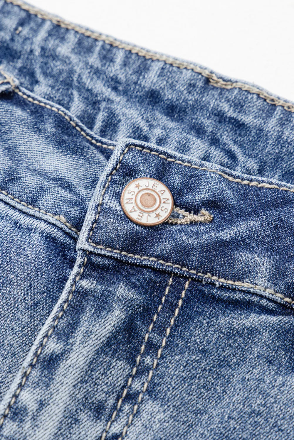 Distressed Raw Hem Bootcut Jeans 