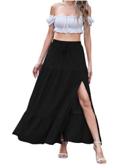 Full Size Slit Maxi Skirt Plus Size 