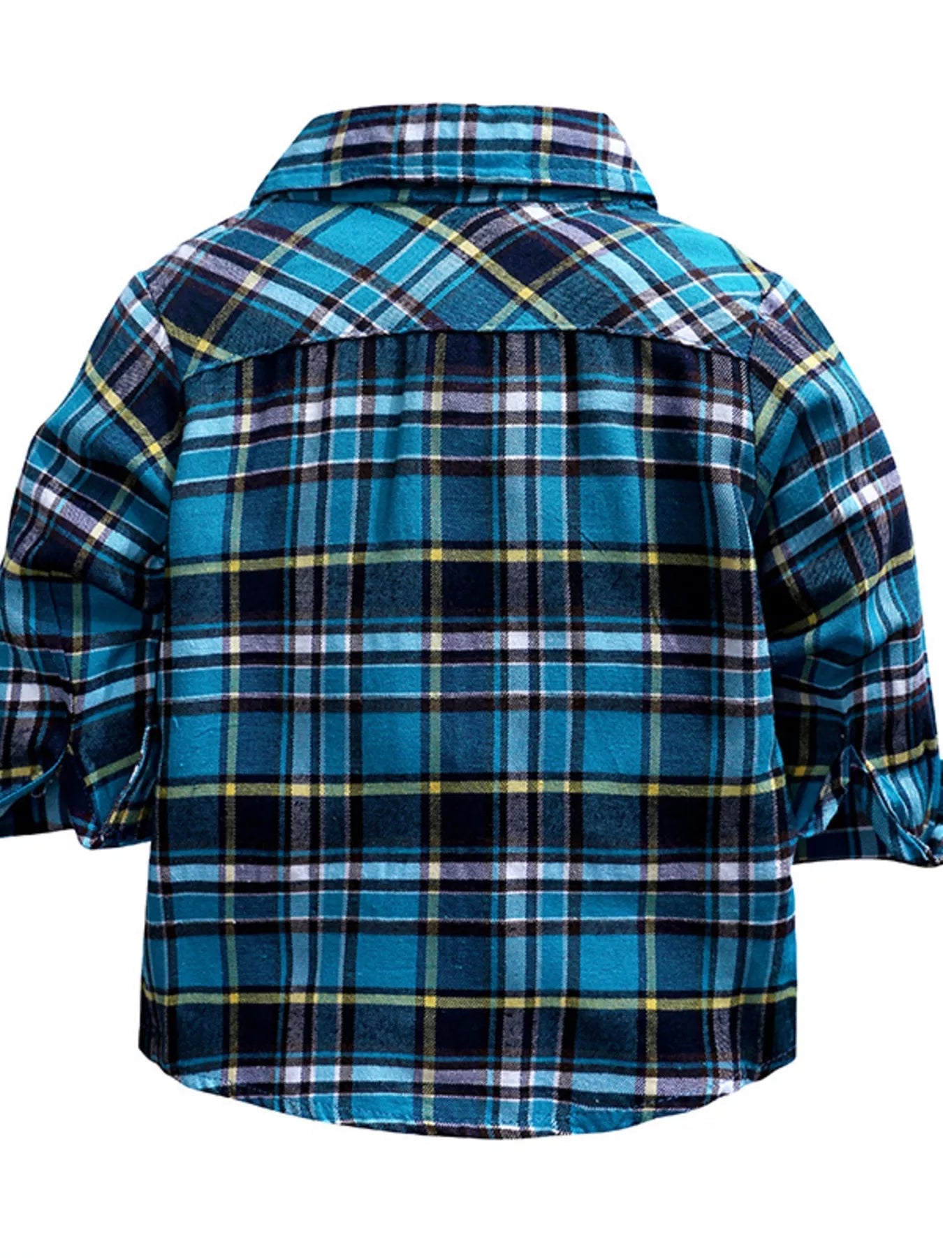 Children's Plaid Shirt & Distressed Jeans with Suspenders Set 