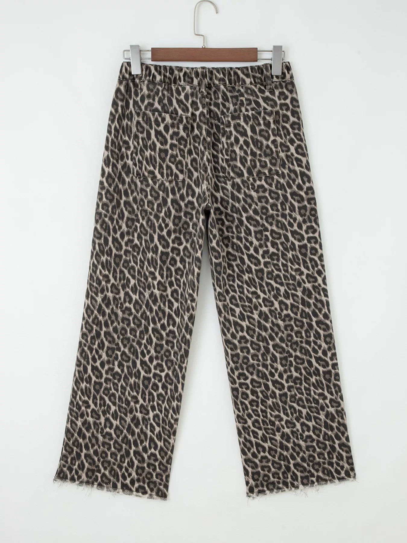 Leopard Straight Loose Leg Jeans 