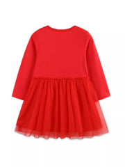 Children's Reindeer Applique Tulle Dress 