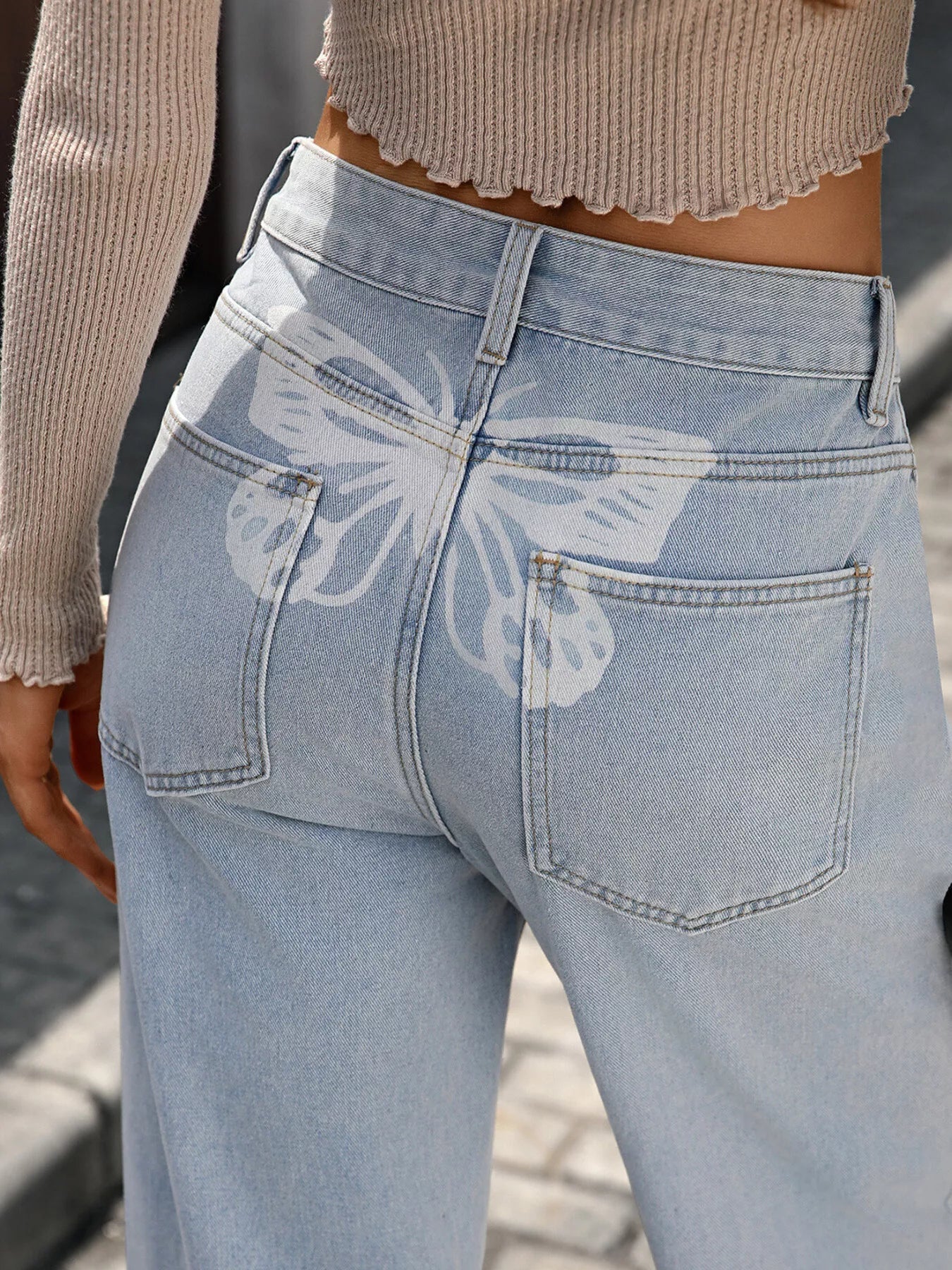 High Waisted Wide Leg Jeans 