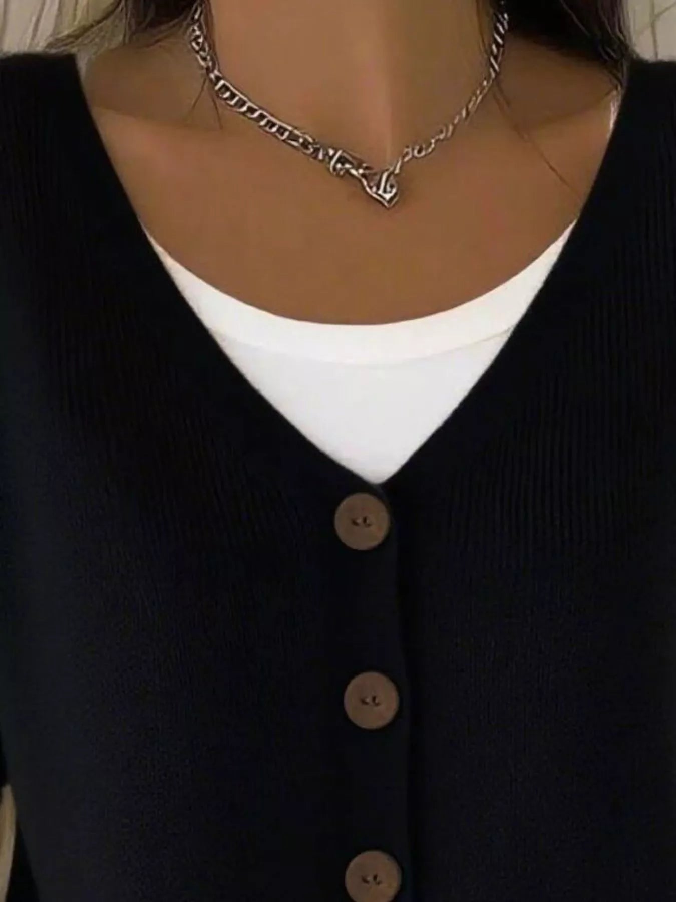 Full Size V-Neck Button-Down Knit Cardigan Plus Size 