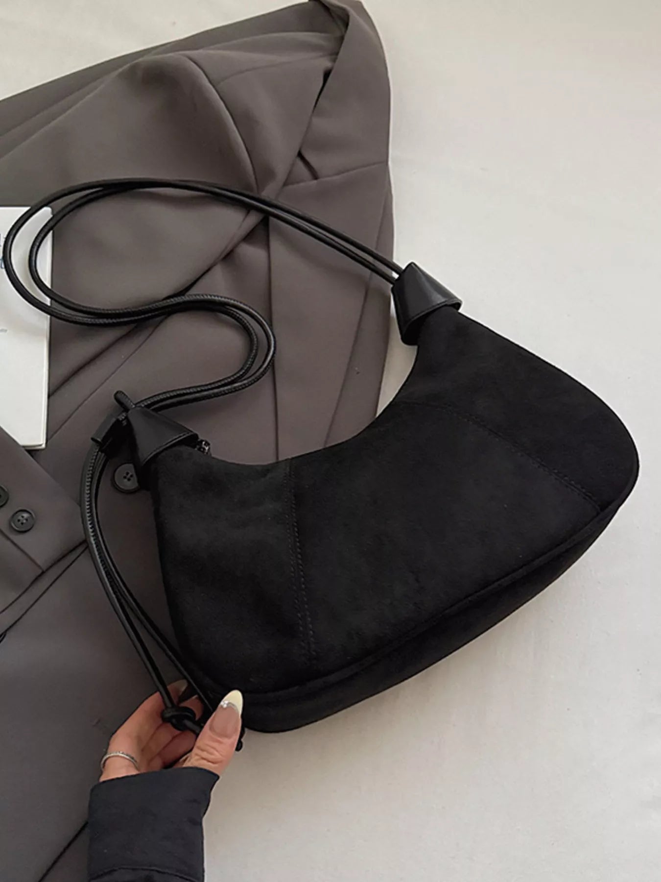 Vintage Suede Tassel Shoulder Bag 