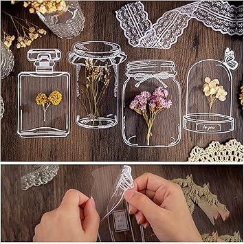 BlossomTabs DIY Transparent Bookmarks (Set of 80 Pcs) 