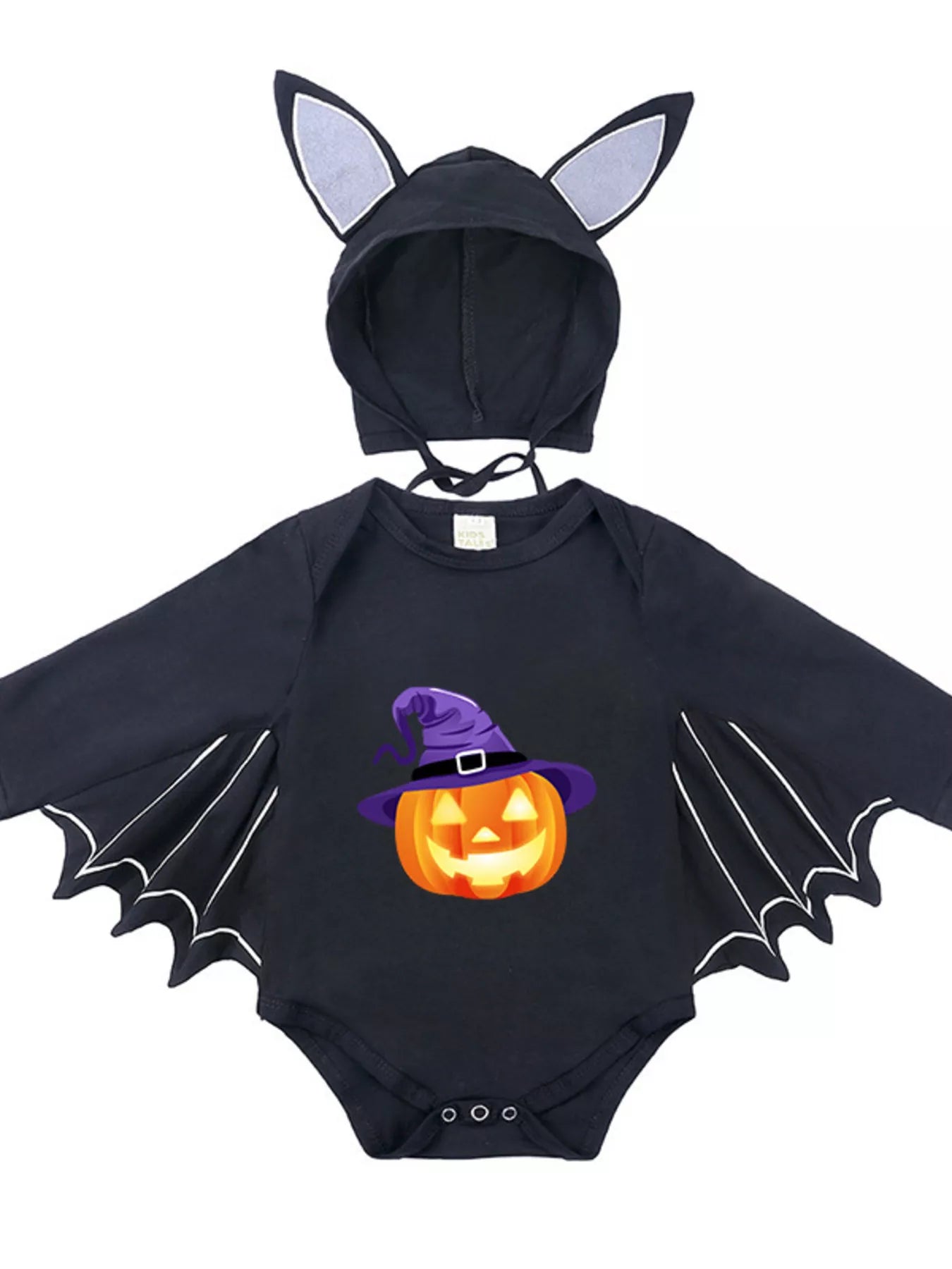 Children's Halloween Bat Bodysuit & Hat Costume Set 