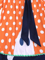 Children's Halloween Ghost Polka Dot Dress with Bow 