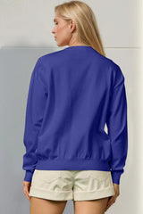 Double Take Full Size Sequin Nutcracker Long Sleeve Sweater 