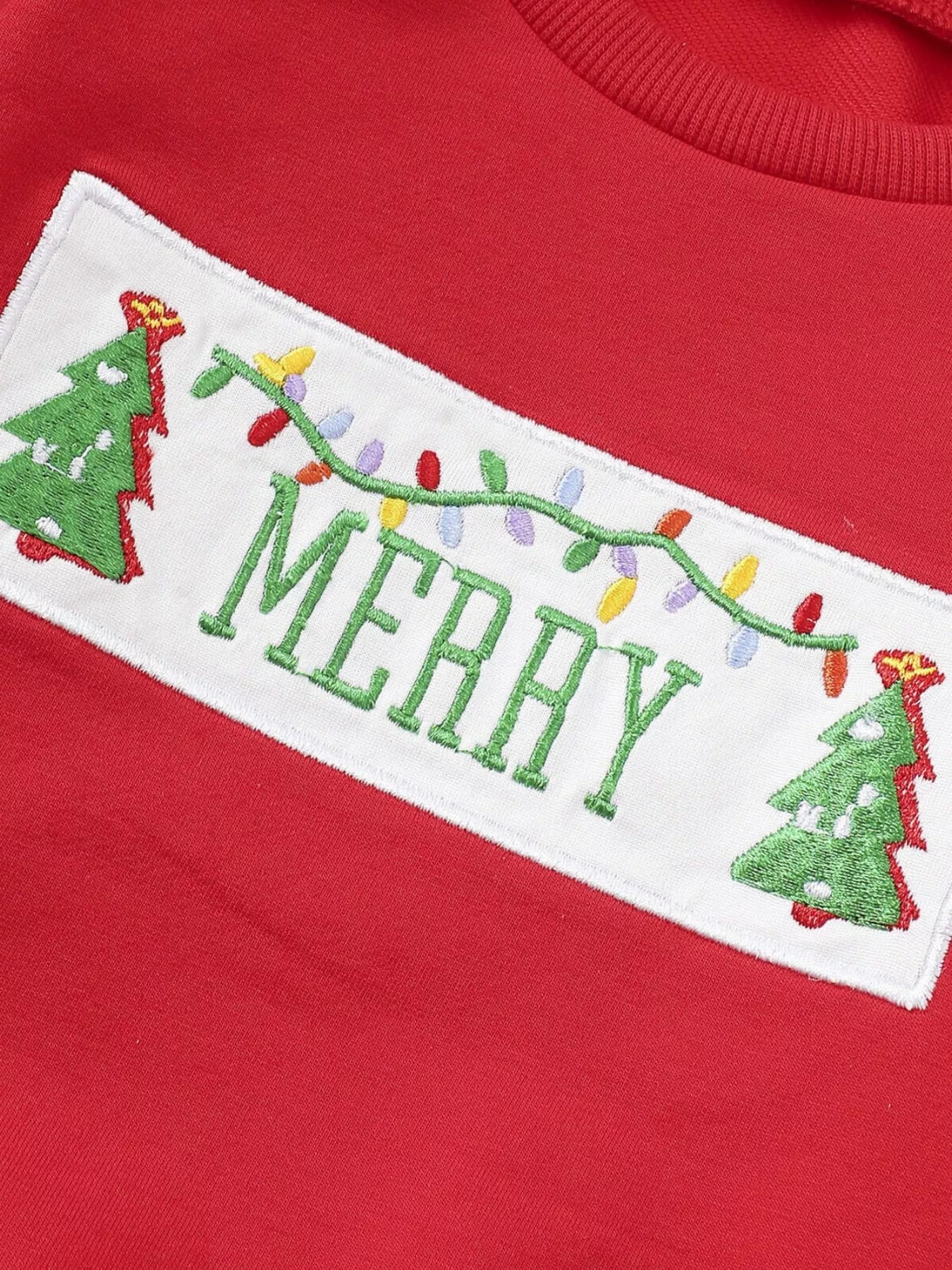Children's Christmas Tree Sweatshirt & Pants Set 