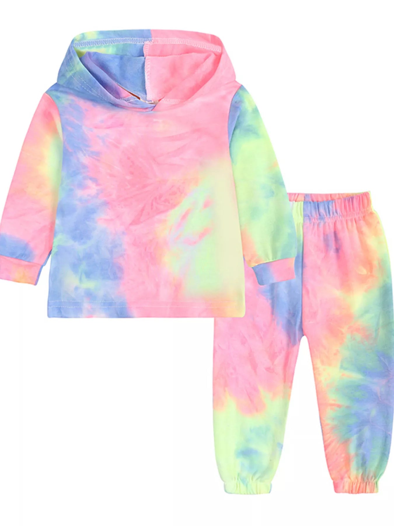 Children's Tie-Dye Hoodie and Pants Set 